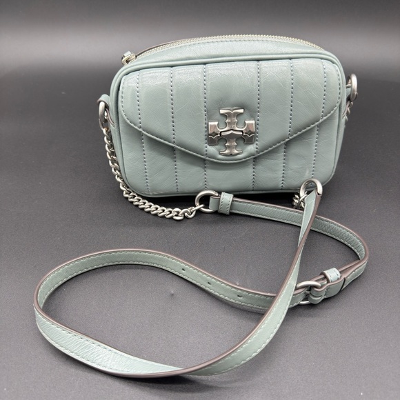Tory burch SMALL KIRA PATENT CAMERA BAG Color:Light Arctic - Picture 2 of 5